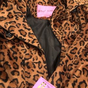 Betsey Johnson leopard print swing coat